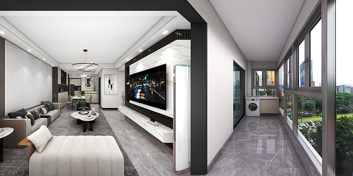 室内装饰设计梁工-汇景园H1-1701-装修设计方案