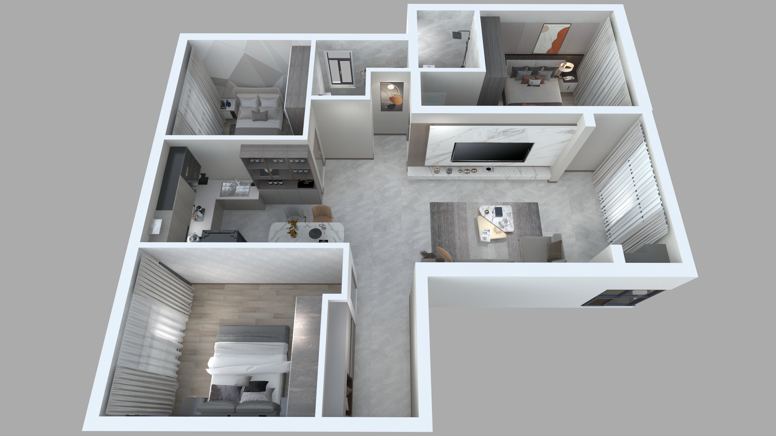 壹品轩设计事务所-云海星城 李先生雅居.dwg-装修设计方案