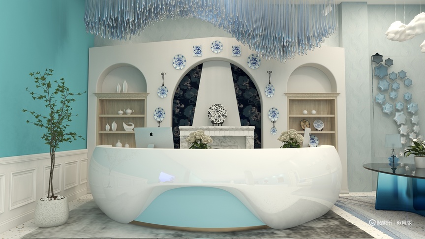 Andreanb-【商业餐饮】蓝龙虾海鲜餐厅装修效果图