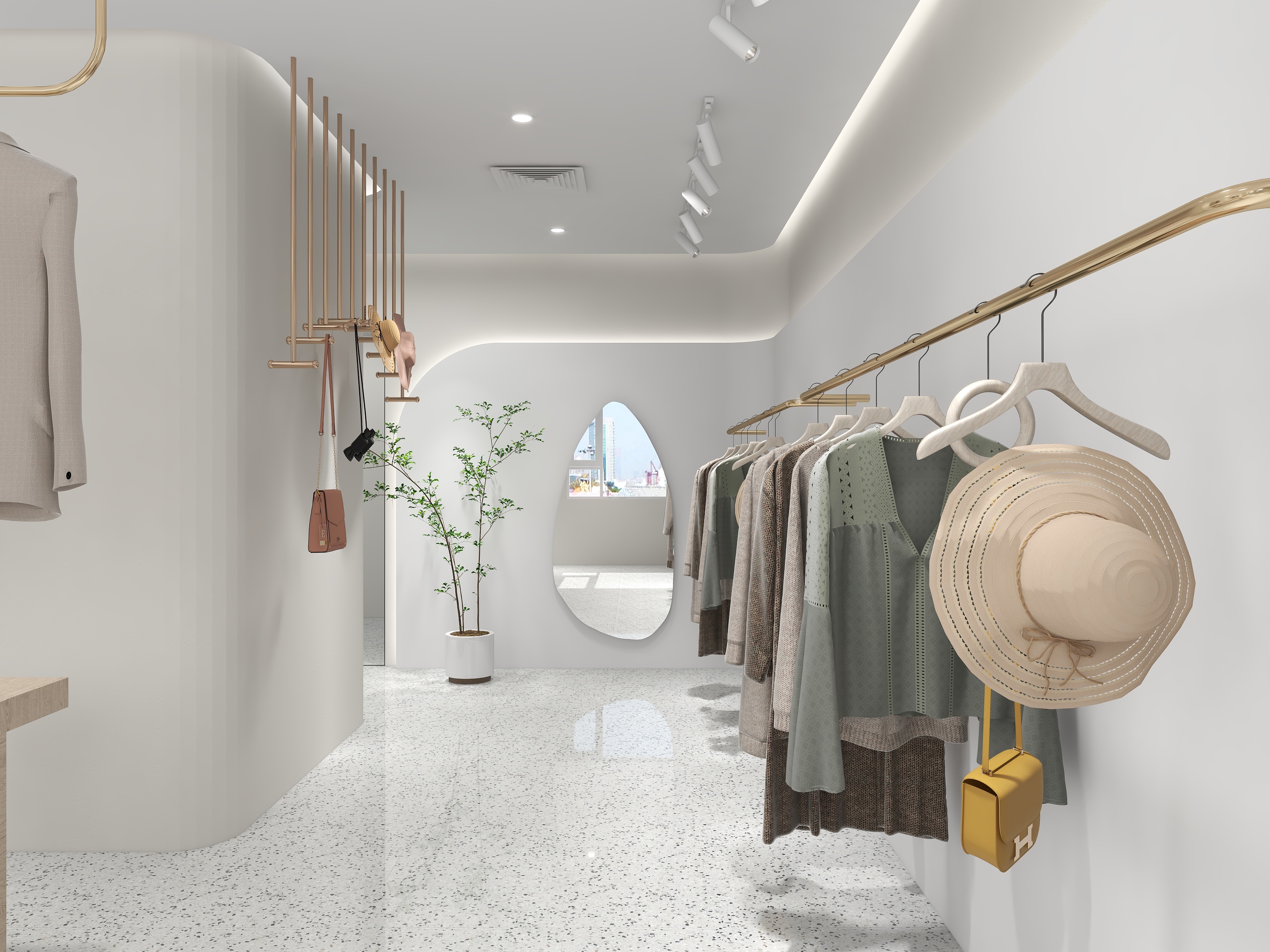 姜富云-奶油系列   ▏服装店2楼-装修设计方案