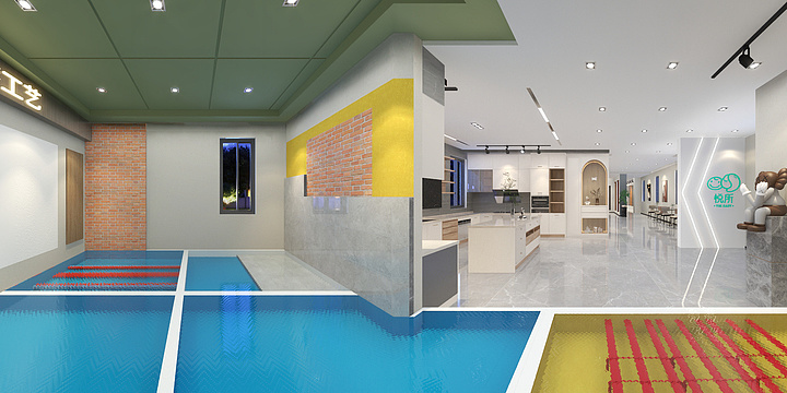 不帅不拽随你爱不爱丶-恒大山水城材料展厅-装修设计方案