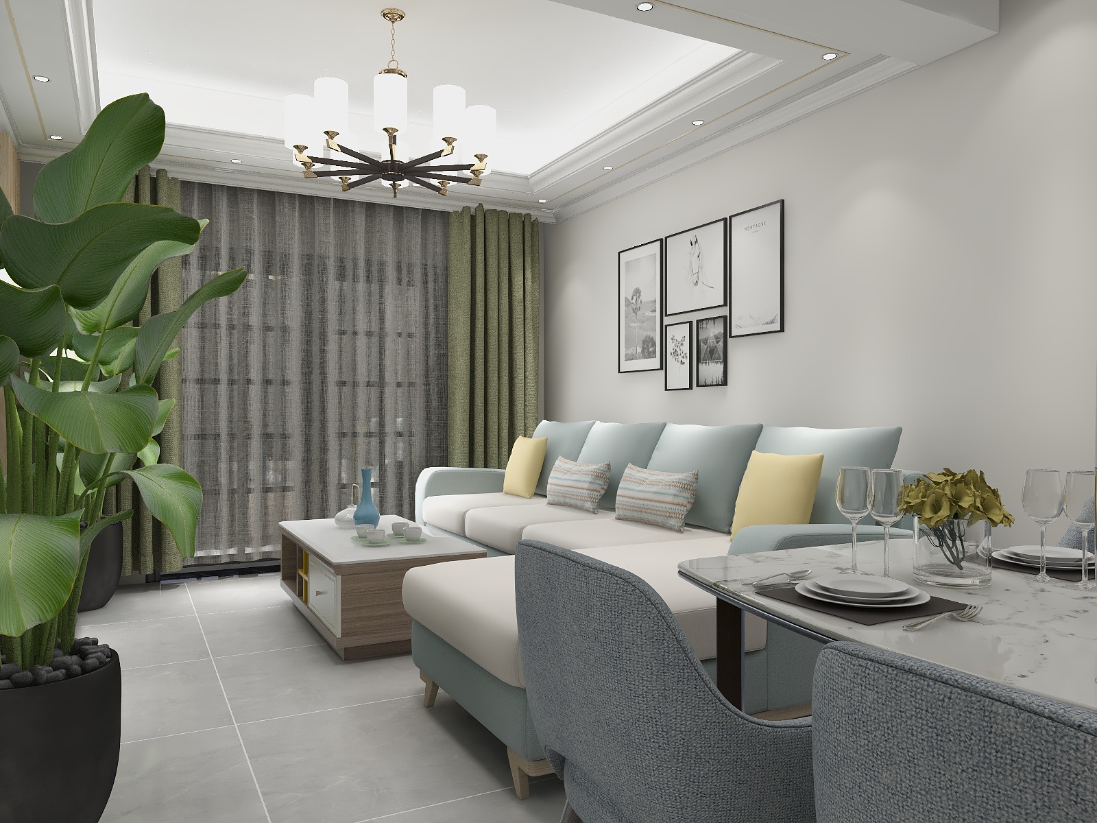 A0000格勒全屋吊顶潮邦集成灶-德信海德公园83.00㎡A2’3室2厅1卫1厨-装修设计方案