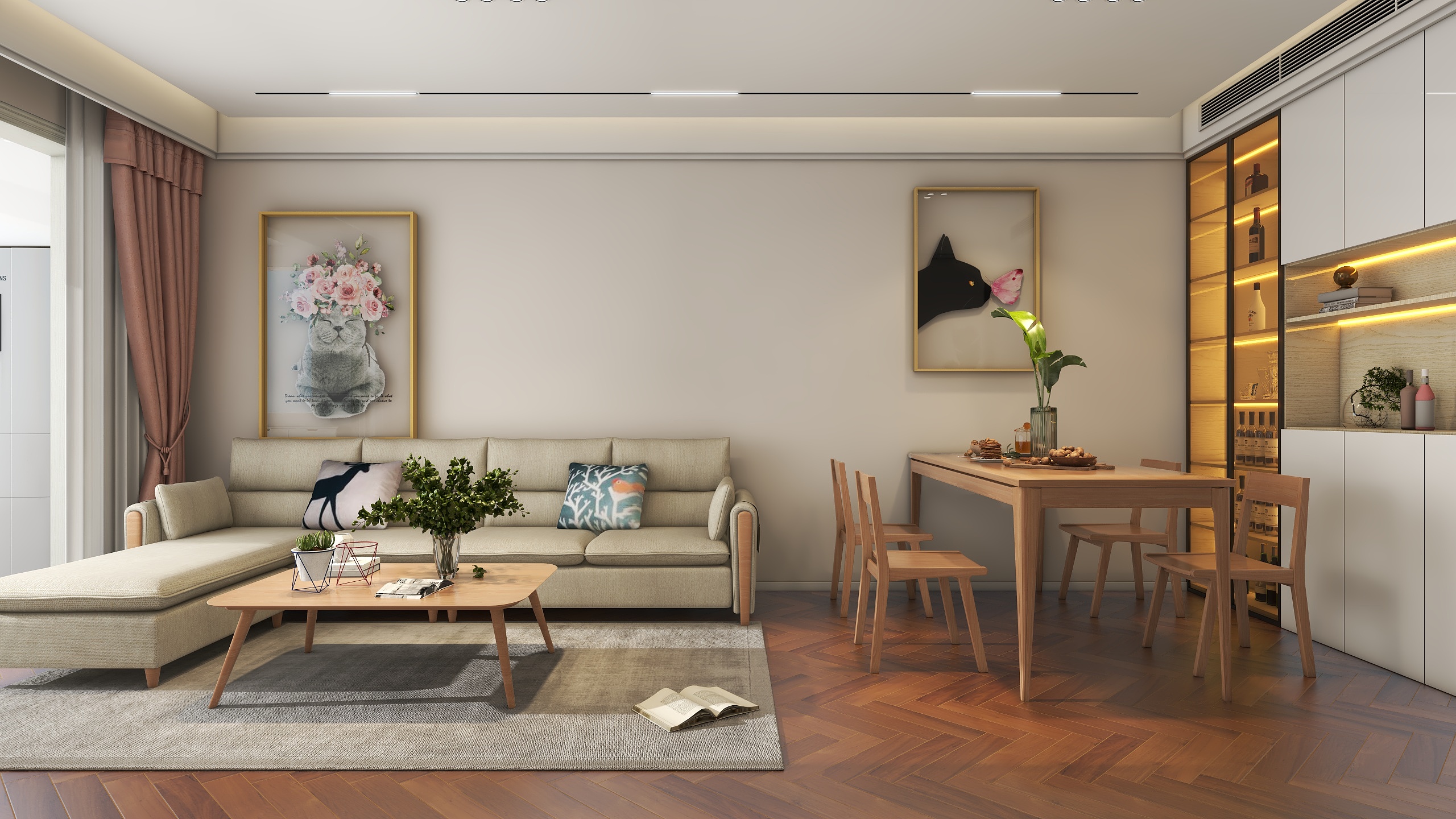 大象不吃草-德信海德公园83.00㎡A2’3室2厅1卫1厨-装修设计方案