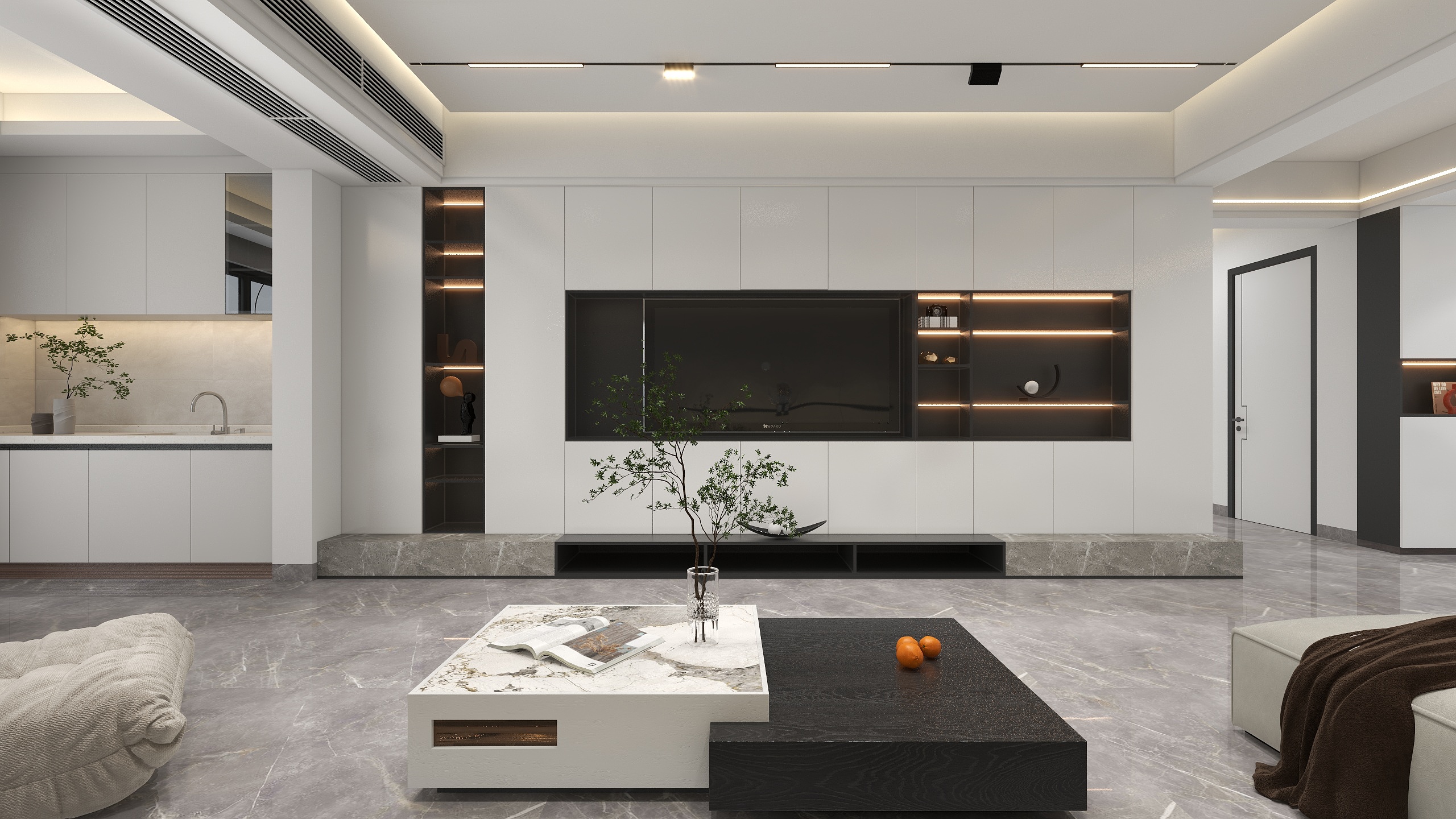 张福梅-现代简约｜｜阳光豪庭装修效果图