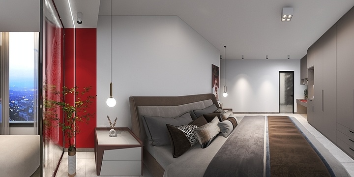 贺州市羽墨设计-广西贺州滨江壹号现代简约大平层设计方案-装修设计方案