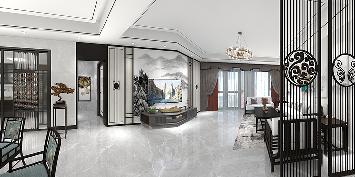 LamDesign-山头别墅新中式-装修设计方案