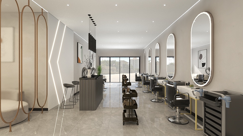 SYt1-理发店-装修设计方案