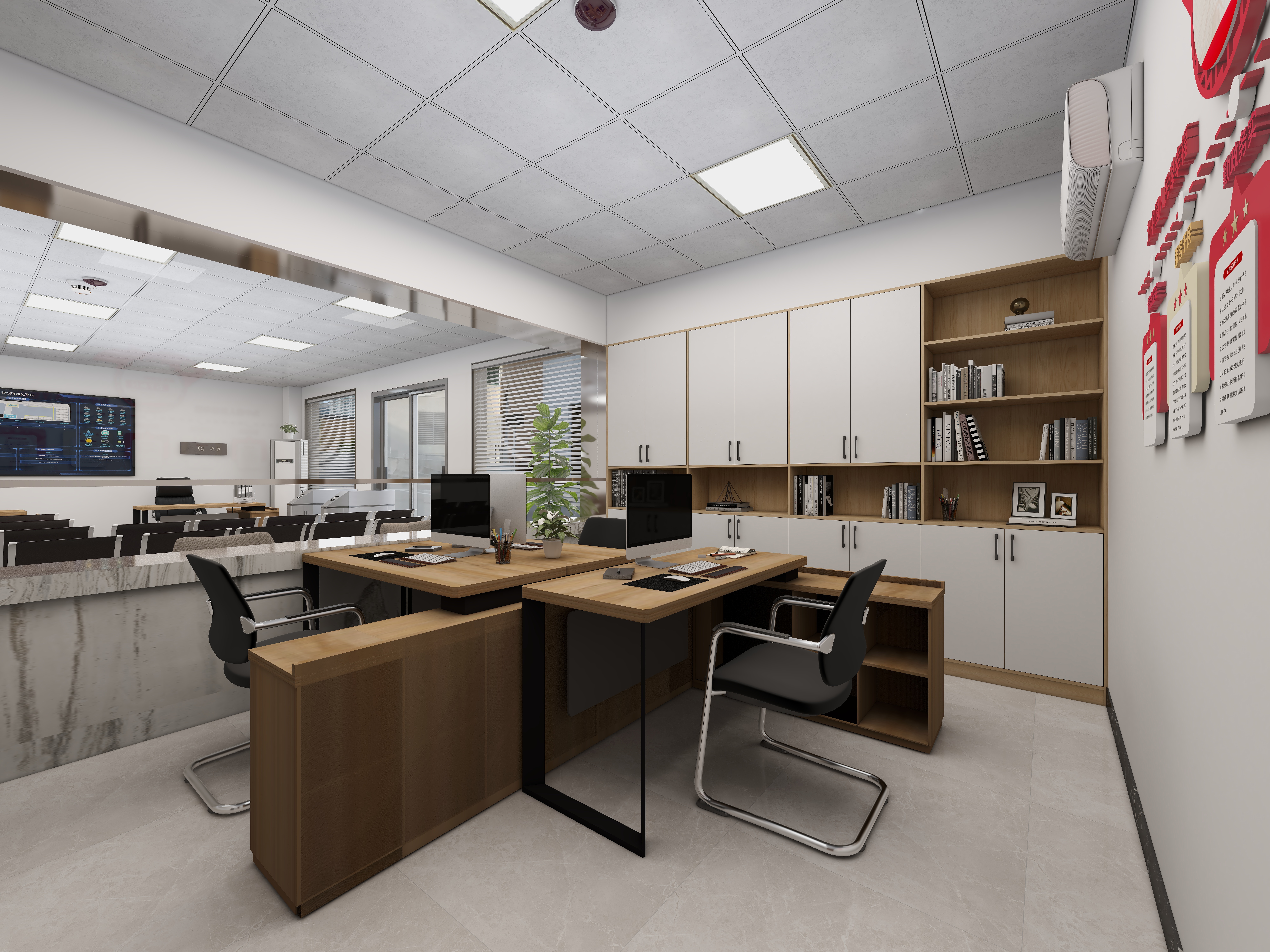 唐三良-《区政府信访接待大厅》现代简约风|办公空间-装修设计方案