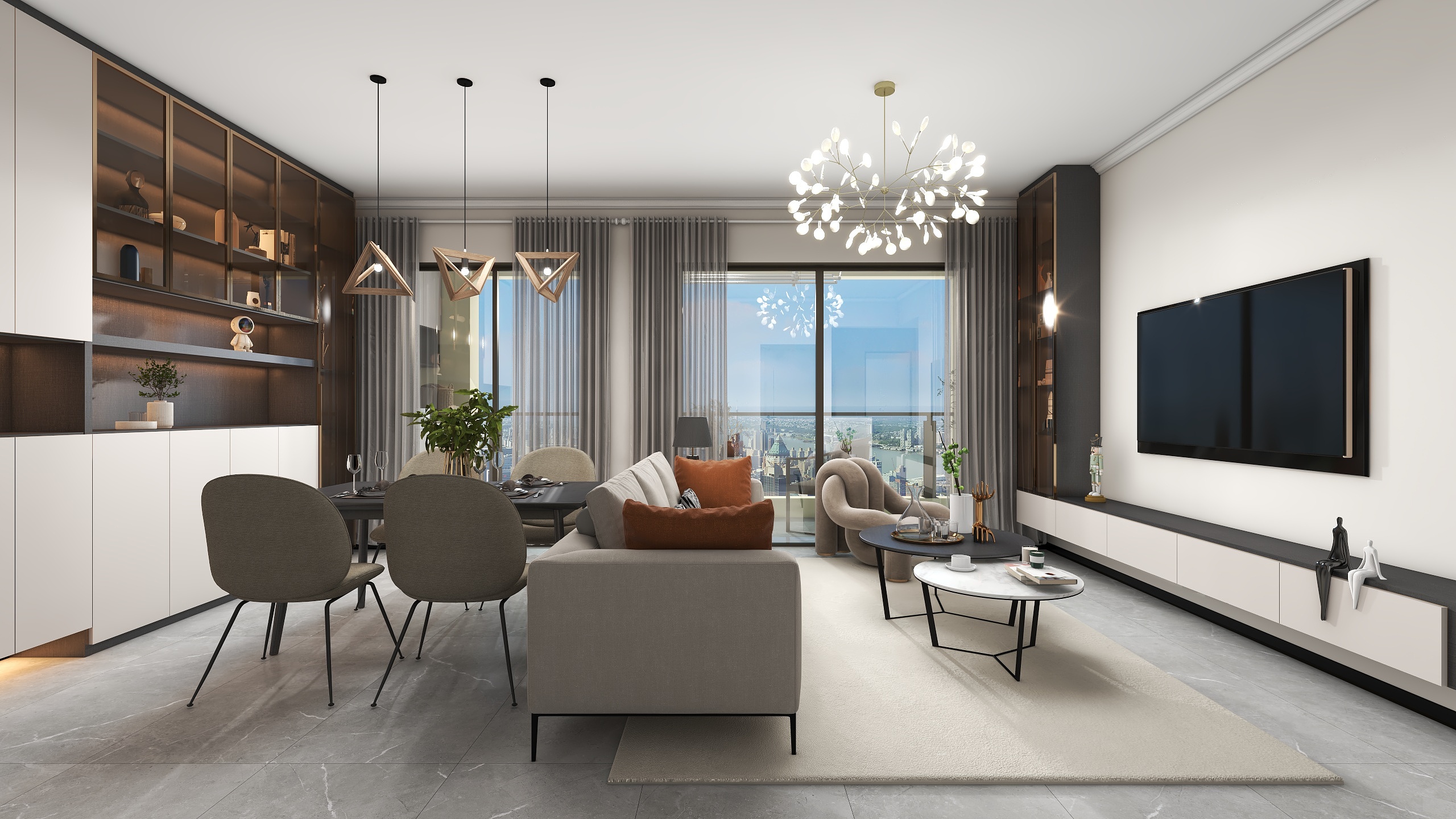 陈业榜-《光感》丨新霖荟邑丨C1户型装修效果图