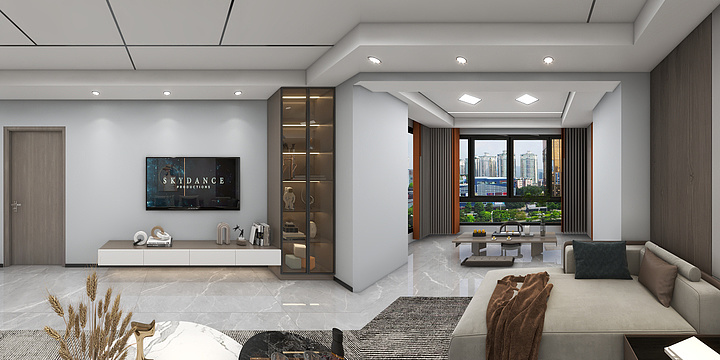 全案设计amYQ-现代客餐厅-装修设计方案