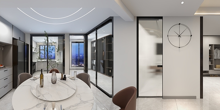 家装设计胡晓龙-龙溪城138平-圆顶-装修设计方案