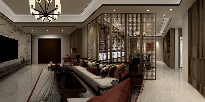 设计师翁倩-歇马自建房客厅-装修设计方案