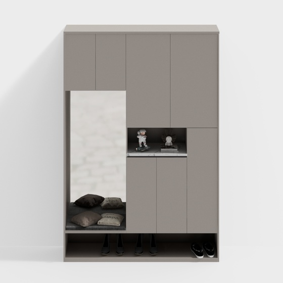 Modern Shoe Cabinets,Black+Gray