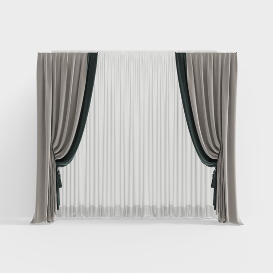 Art Deco Curtains,Brown