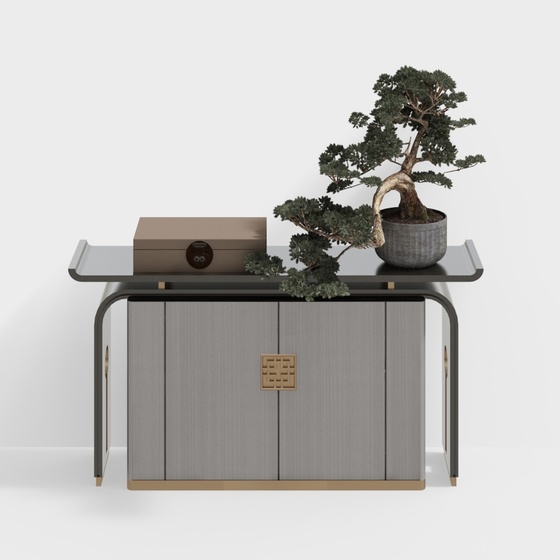 Asian Porch Platform,Console Tables,gray