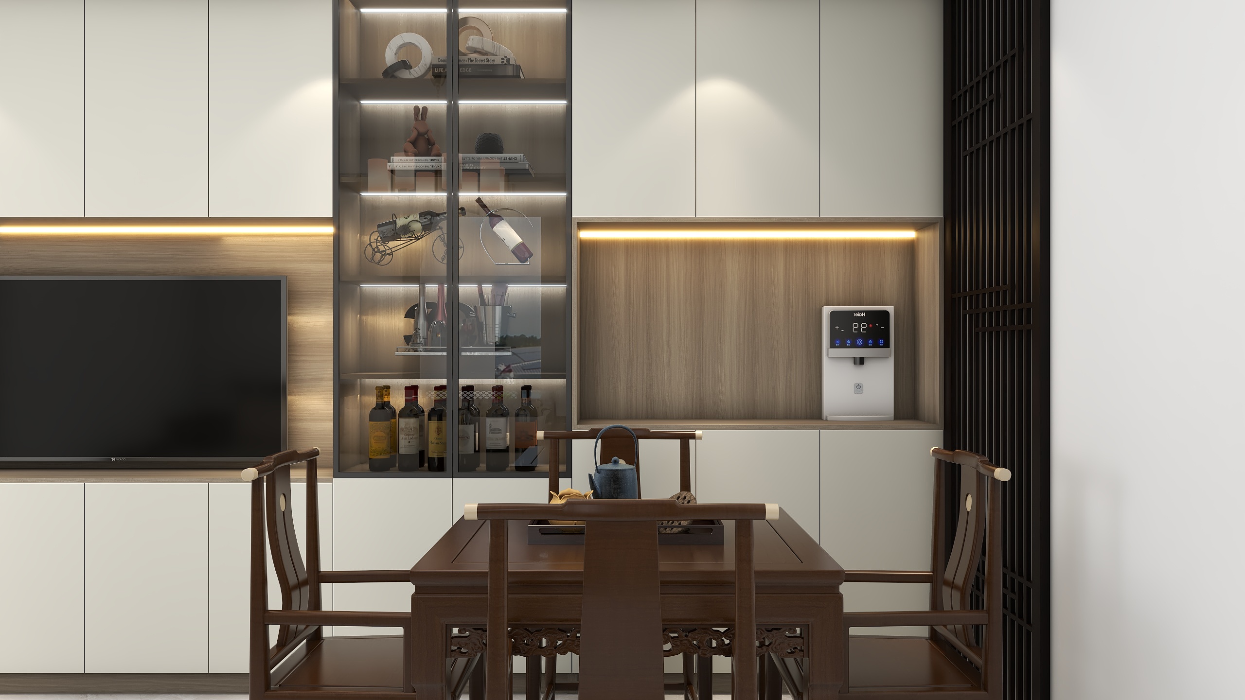 李青越-138方新中式风格四居室装修效果图