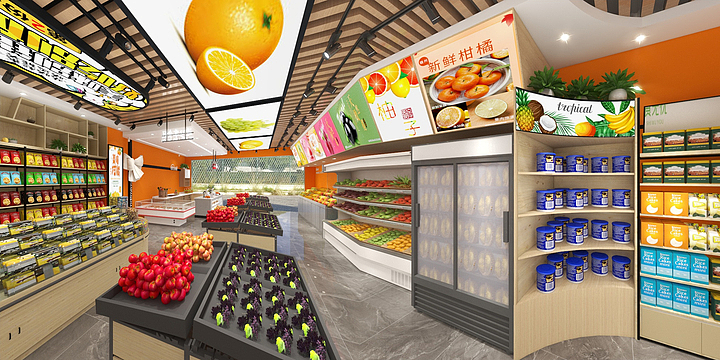 驻地设计-鲜凡尚品水果2店-装修设计方案