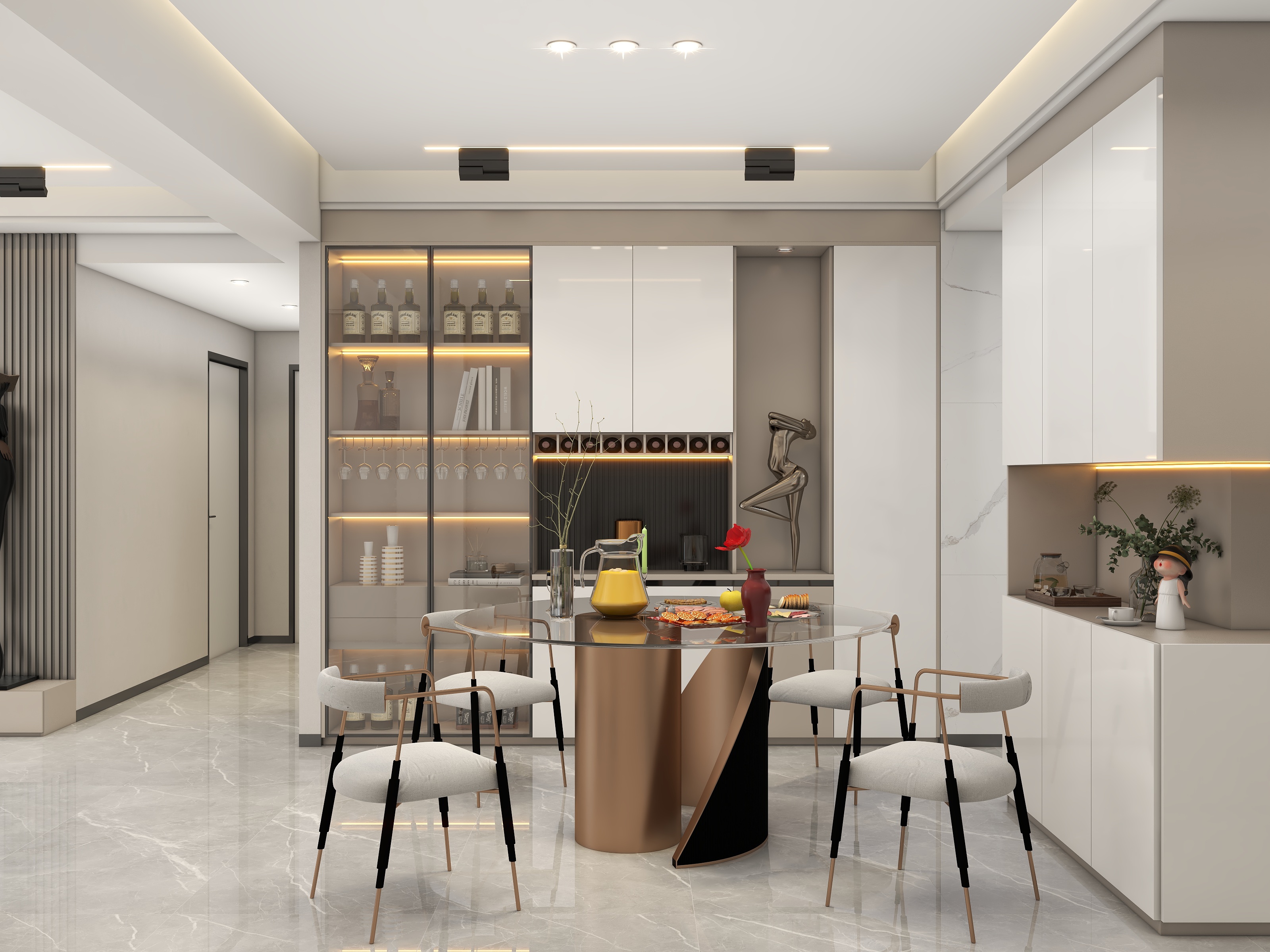 李青越-153方现代简约风格四居室装修效果图