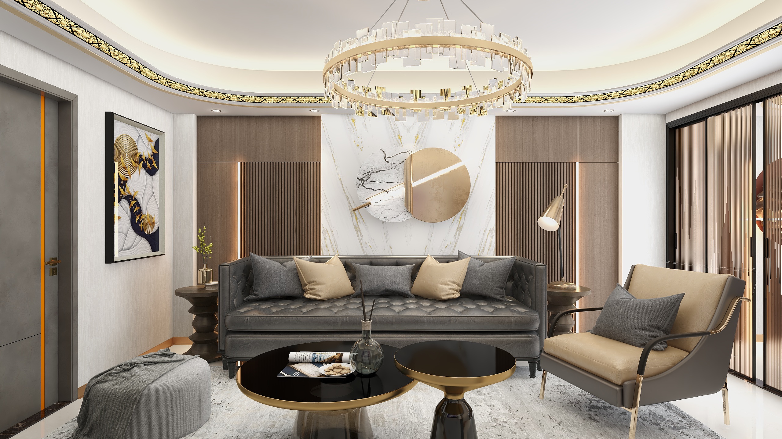 台湾小哥谈设计-绿地理想城-「轻奢风格」装修效果图