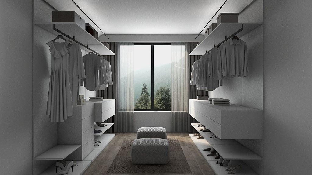 衍界室内设计工作室-模板副本-现代极简衣帽间丨创意衣柜设计-装修设计方案