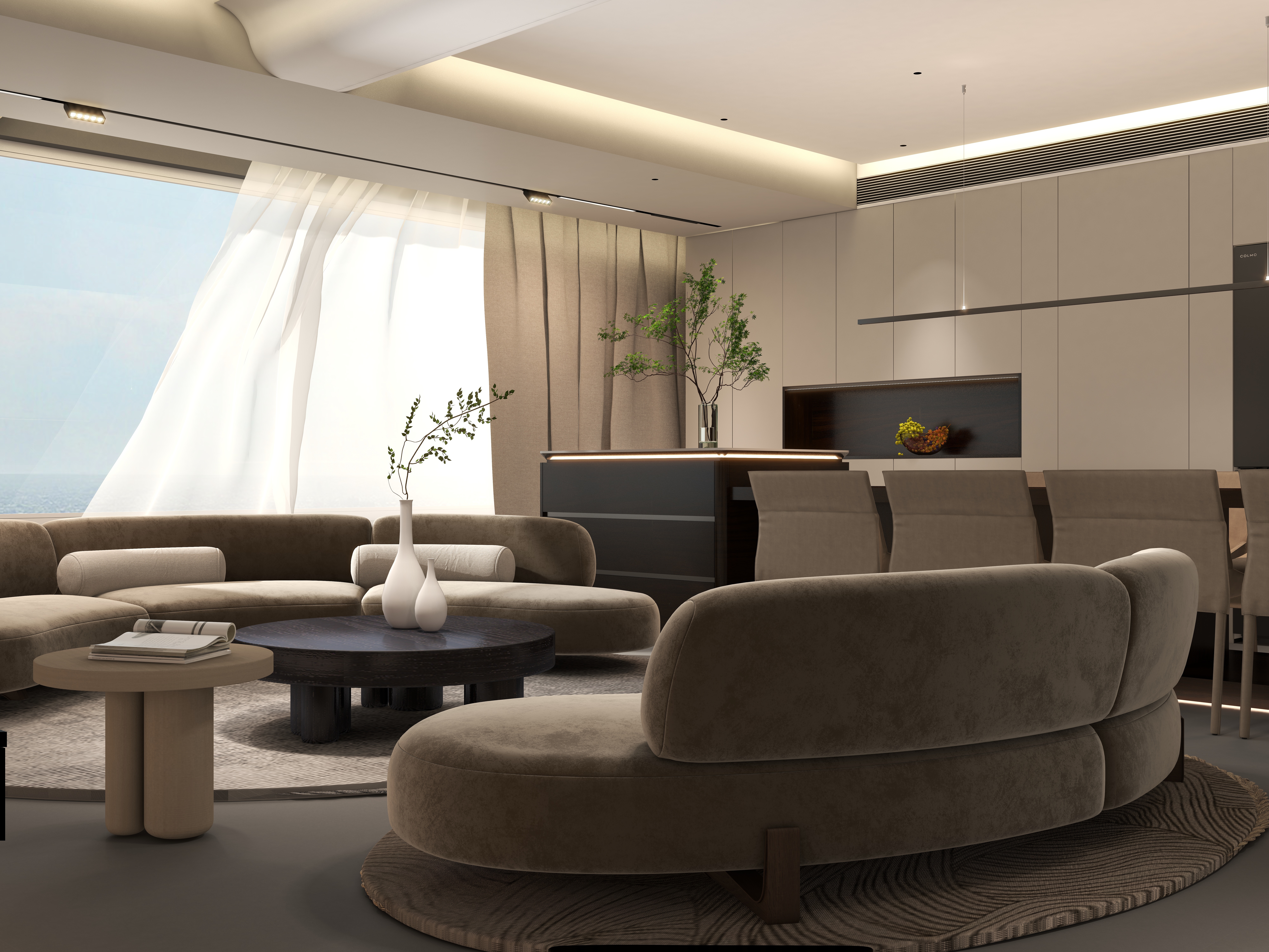 茶韵风轻-126平现代暗黑风-装修设计方案