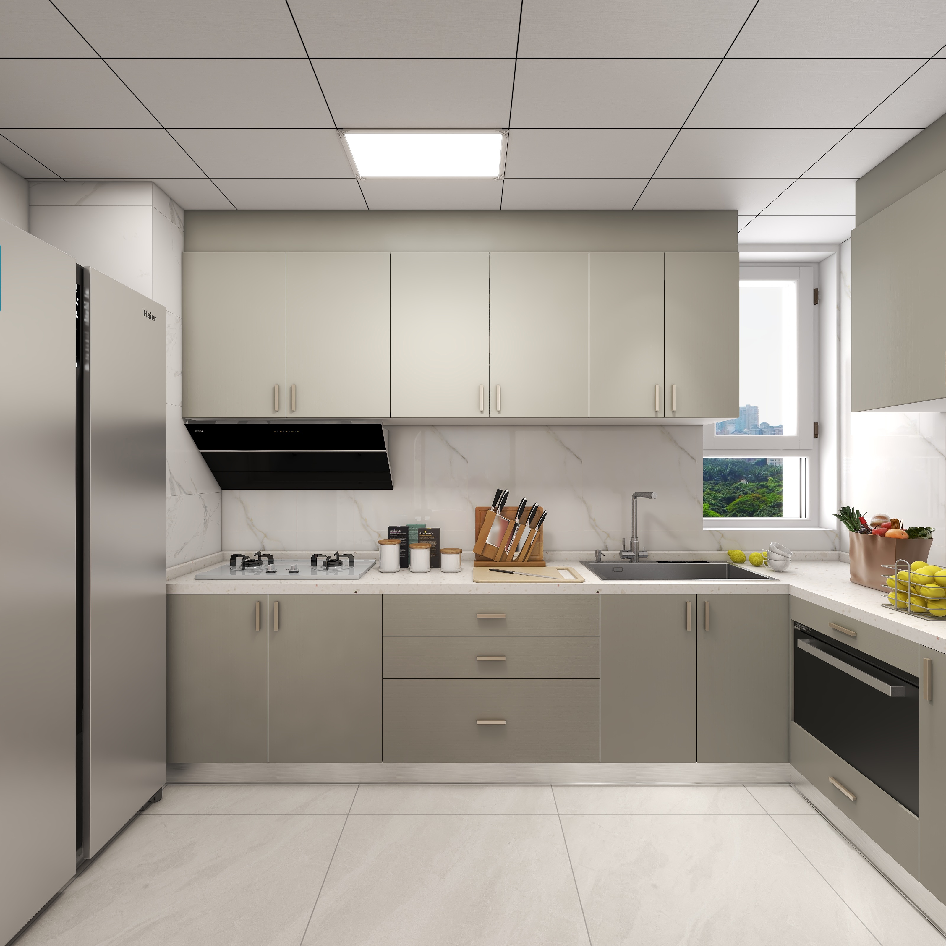 设计王乐-114平米三室简约轻奢设计装修效果图