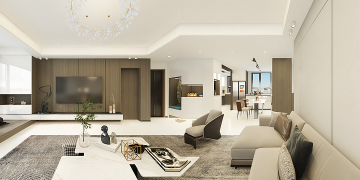 SpaceDesign张-《白云山花园》海尔大平层设计-装修设计方案