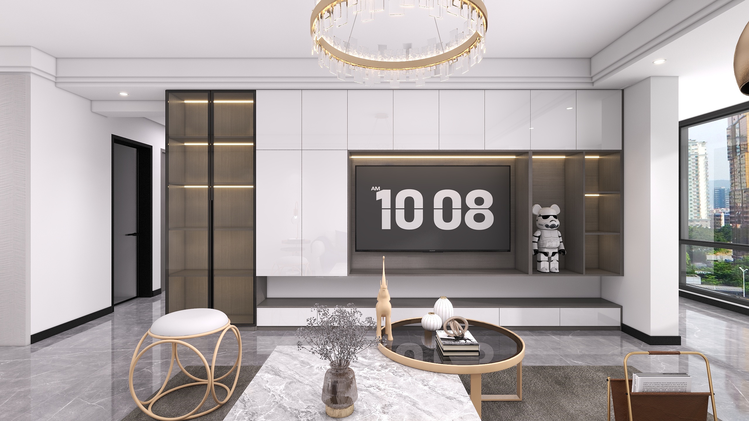 周帅iBykt-碧桂园142平现代轻奢装修效果图