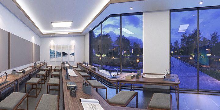 任德龙forever-书画培训中心-装修设计方案