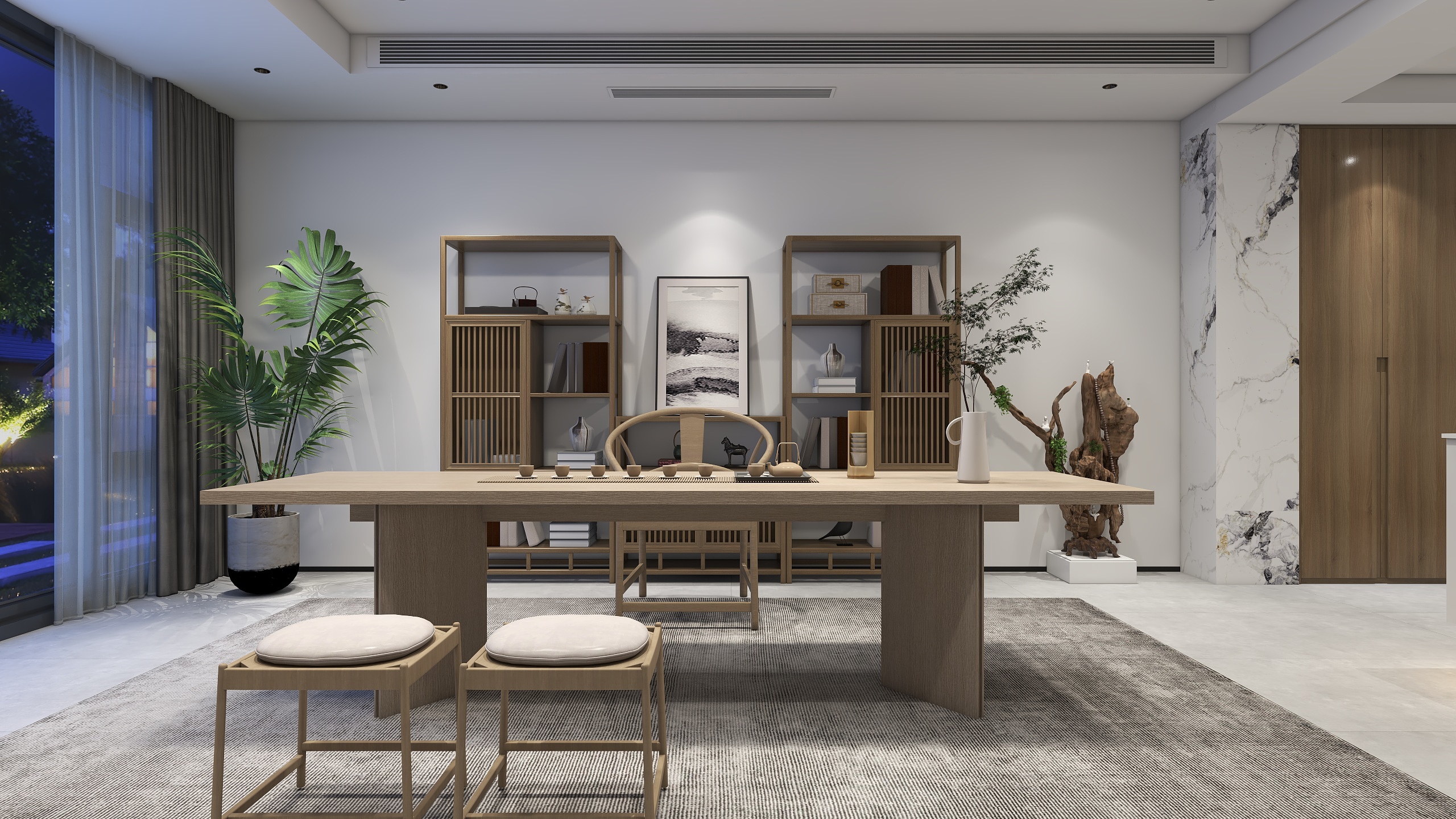 北宸空間設計-高新保利东湾国际5层别墅--极简装修效果图