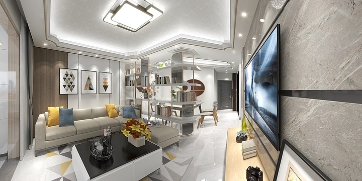 姬洪飞-德信海德公园83.00㎡A2’3室2厅1卫1厨-装修设计方案