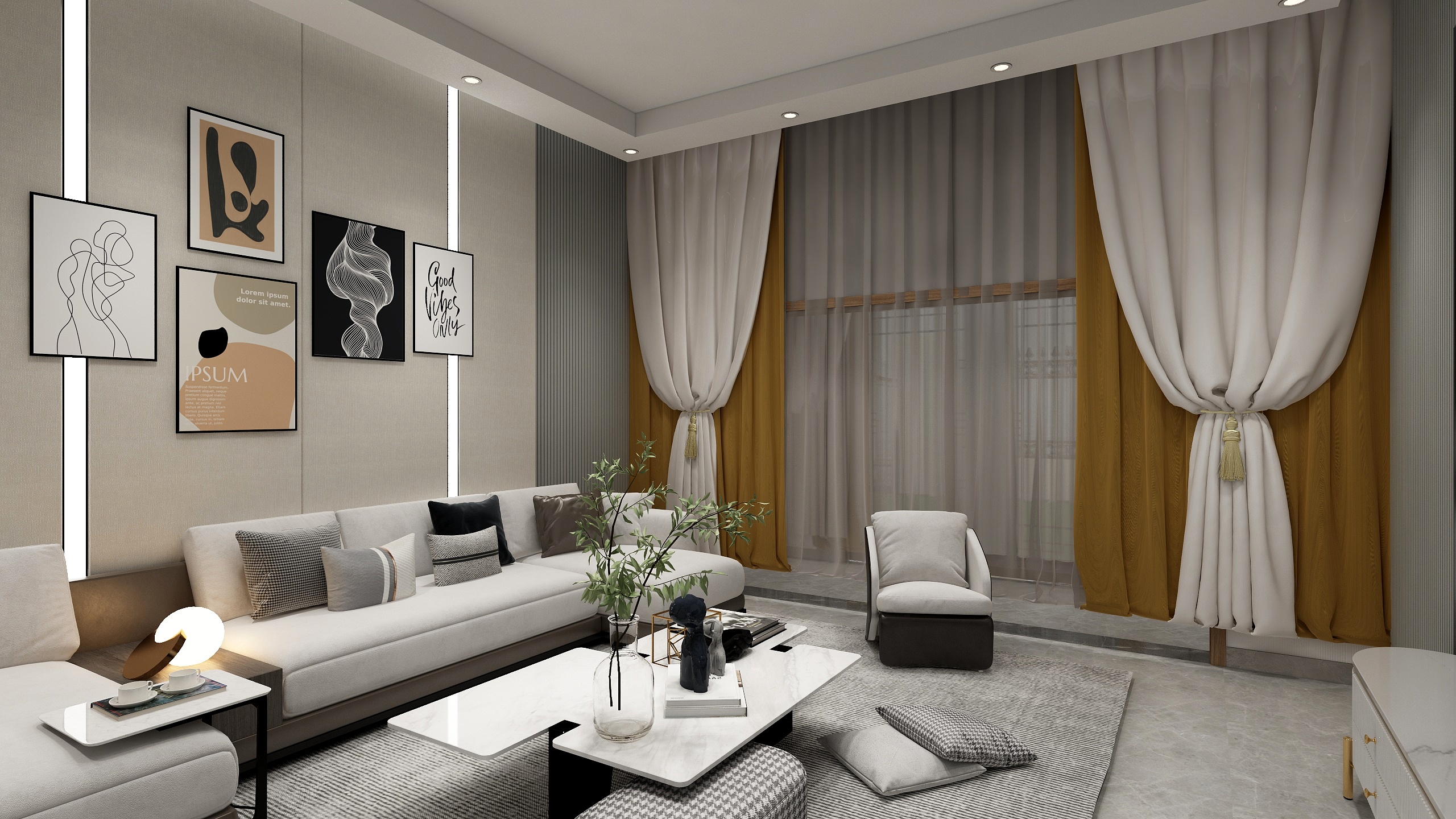 杨吟华-东台市许河镇联富村723㎡4室装修效果图