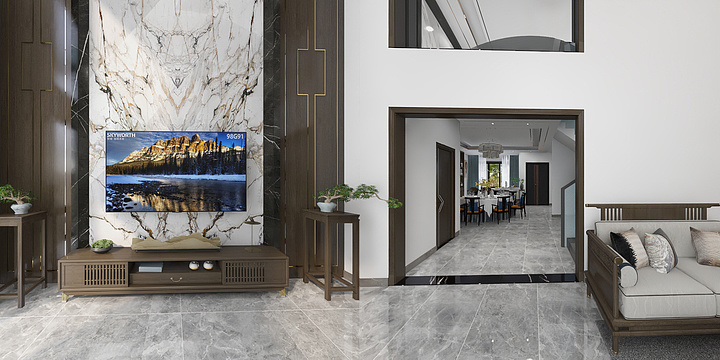 李潜龙圣火广告公司-水墨锦庭样板房-装修设计方案