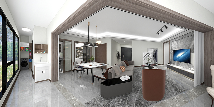 YQYLYL-漫城都荟   128平-装修设计方案