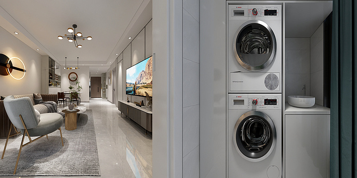 楠桉设计-泉舜上城刘老师全景效果图-装修设计方案