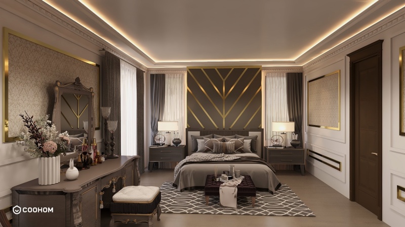 Modern Luxurious Grey Bedroom Design
