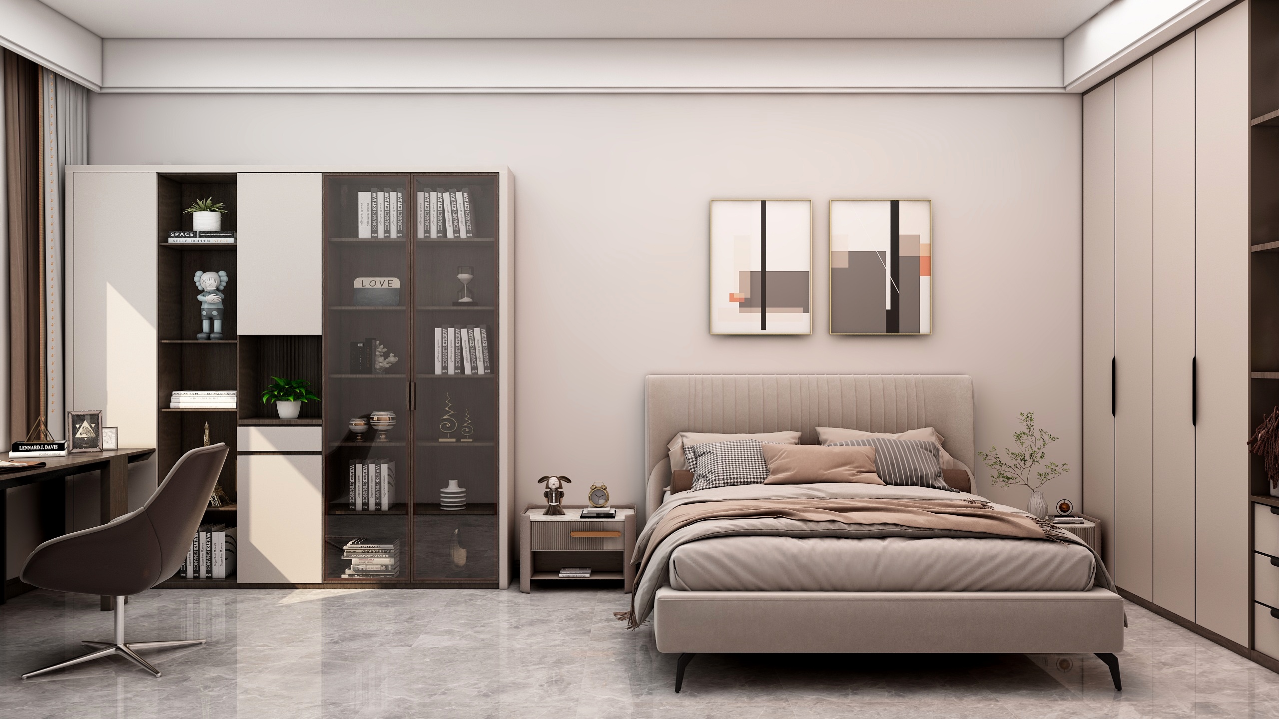 背影fdCH-李医生家书柜-装修设计方案