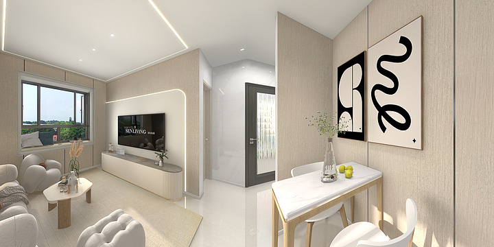 哇哦设计-万福城客餐厅-装修设计方案