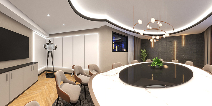 玮子25-哼哈美食广场包间一改-装修设计方案