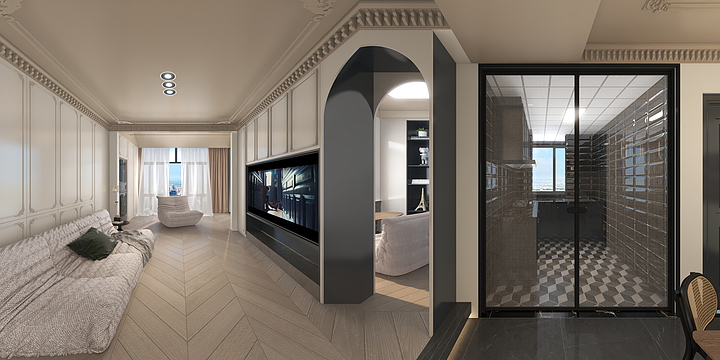 广西防城港市信义装饰-海悦城100㎡-装修设计方案