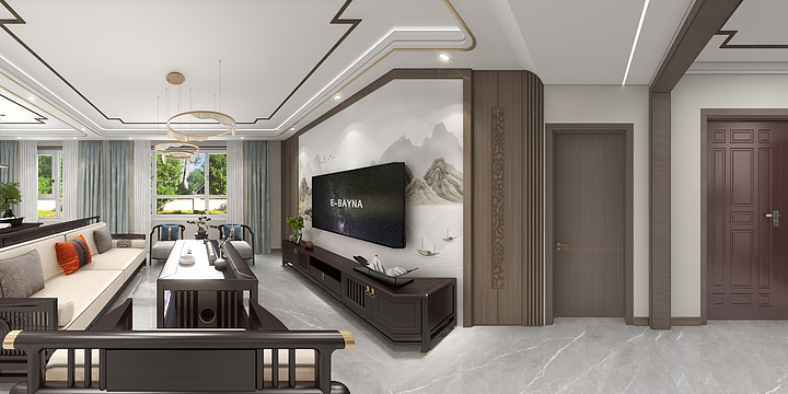 设计ZJC-新中式效果-装修设计方案