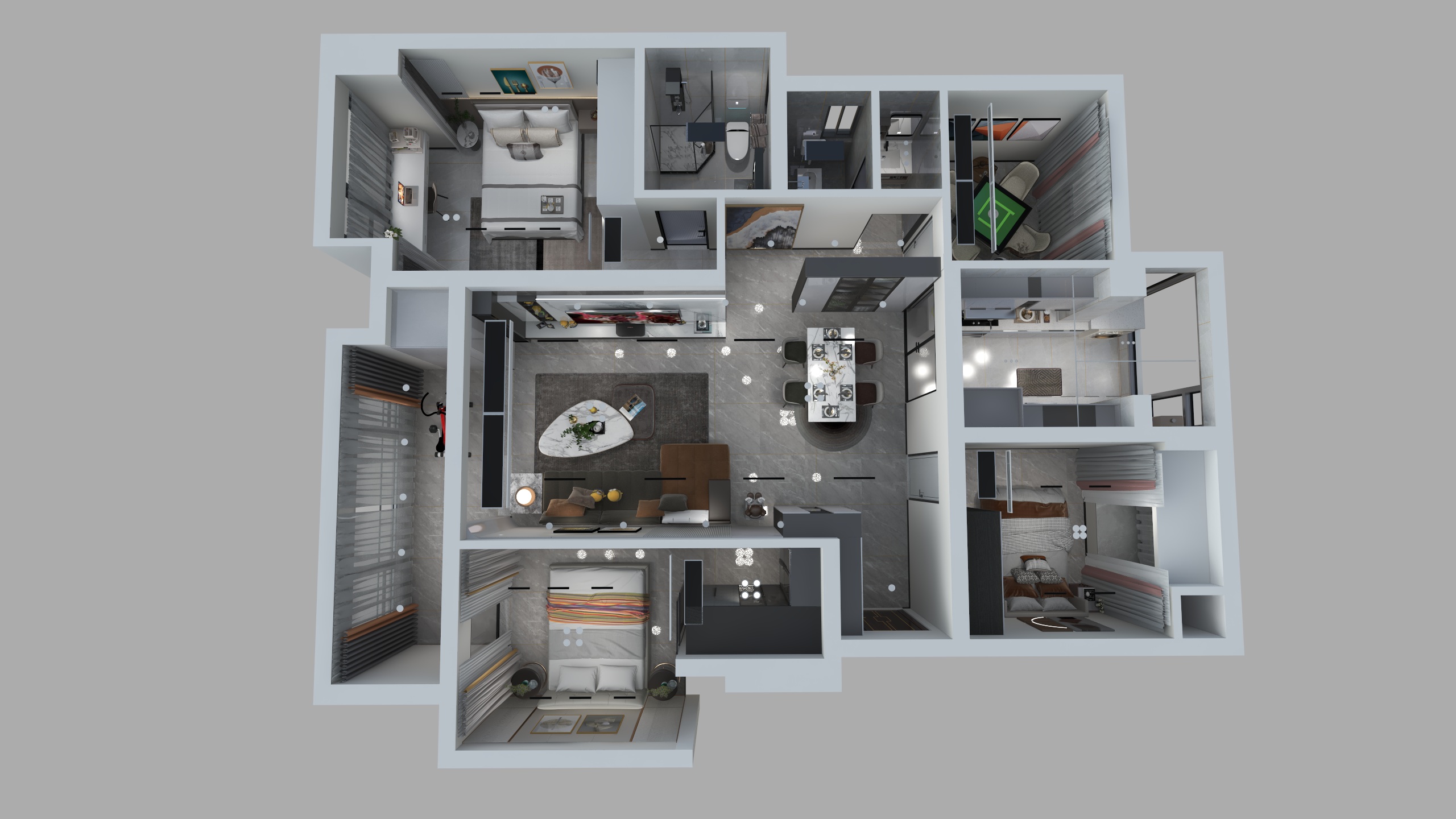 强达-120㎡4室-装修设计方案