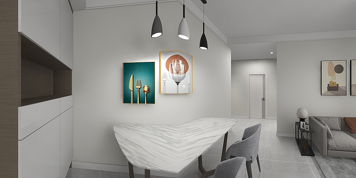 昆仑設计-和润家园100平.dwg-装修设计方案