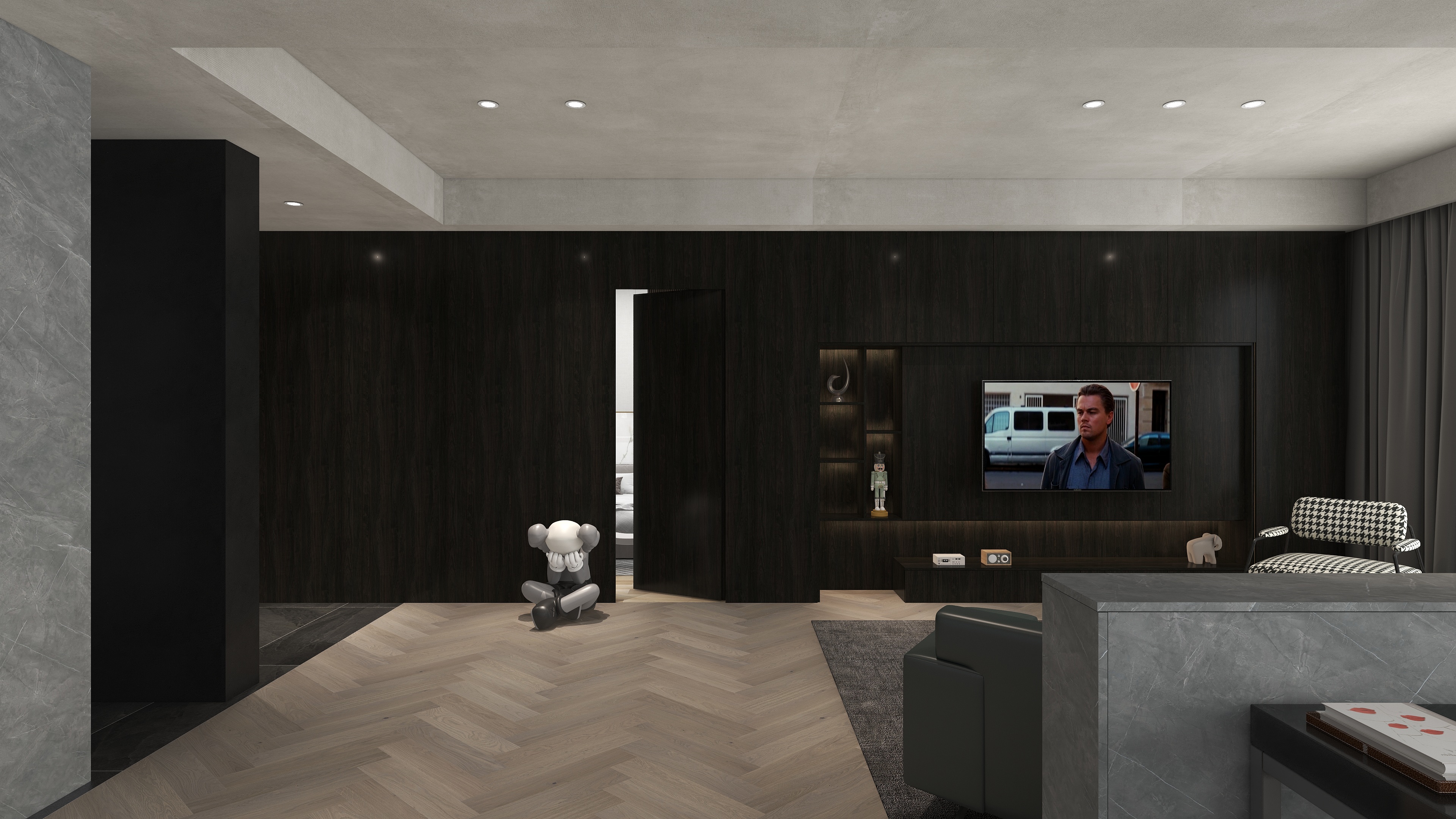 丽维家ezd-极简风隐形门-克诺斯邦门墙柜-装修设计方案