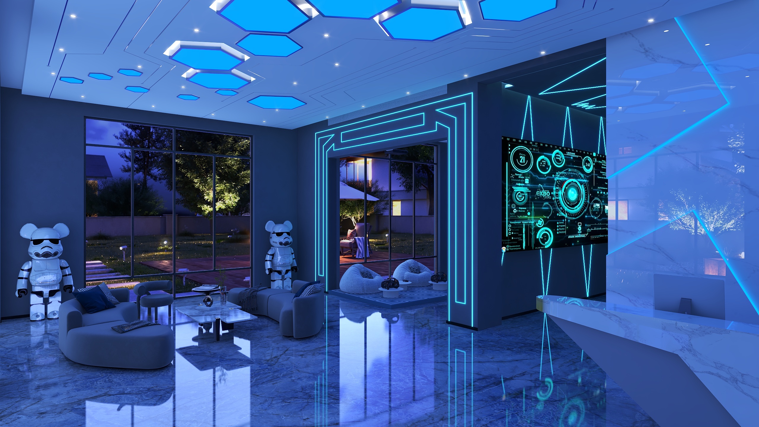 振邦整装-主题酒店大厅-装修设计方案