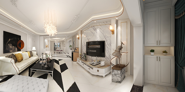 清水鼎尚空间装饰-毓秀家园4号楼6楼欧式风格-装修设计方案