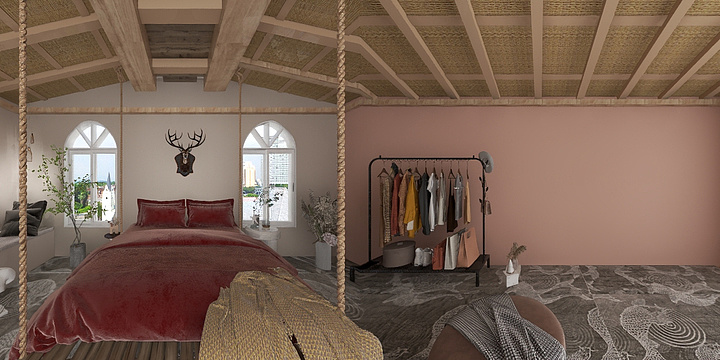 苹果皮Oeei-模板副本-波西米亚风-斜顶设计-装修设计方案