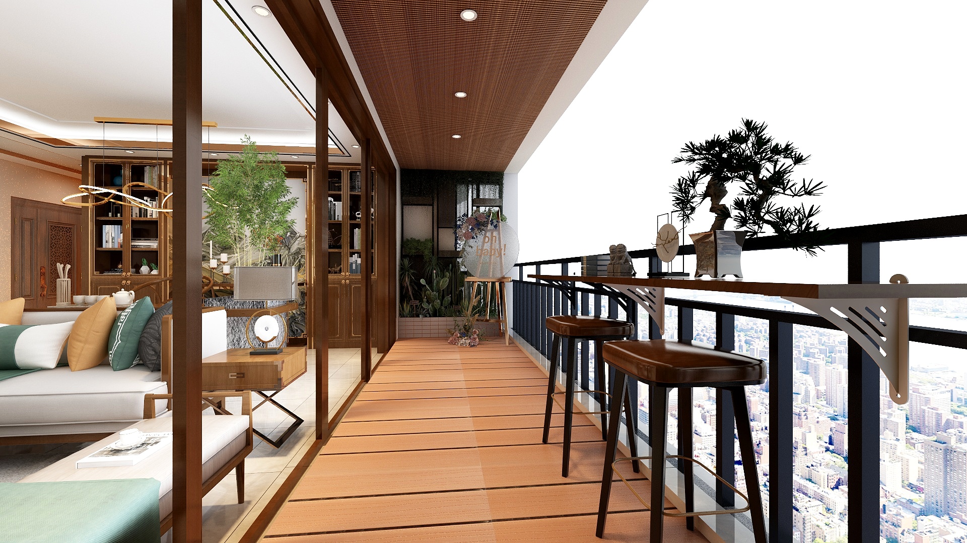 昆明铭泰装饰-山海春风31-3-502效果图-副本-副本-副本-副本-装修设计方案