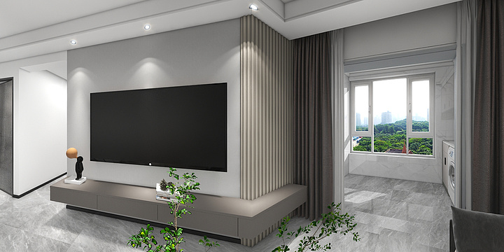 阿浩_-朝阳社区 套二.dwg-装修设计方案