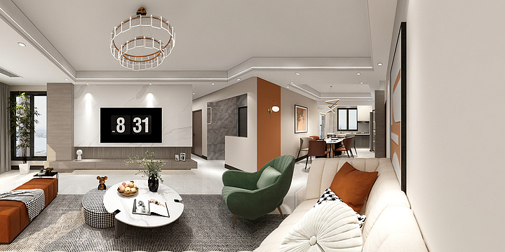 设计空间美学-金梧桐装饰，金宸珑悦7-2-1007-装修设计方案